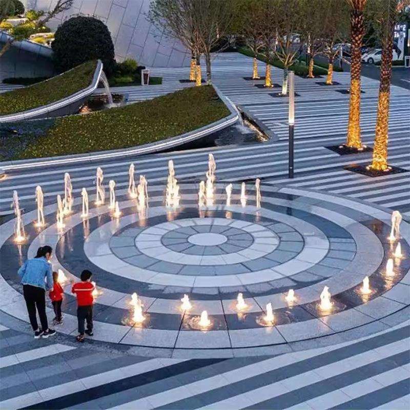 旱地音乐喷泉低压泵水景矩阵灯光程控设计涌泉动喷泉广场水舞喷泉