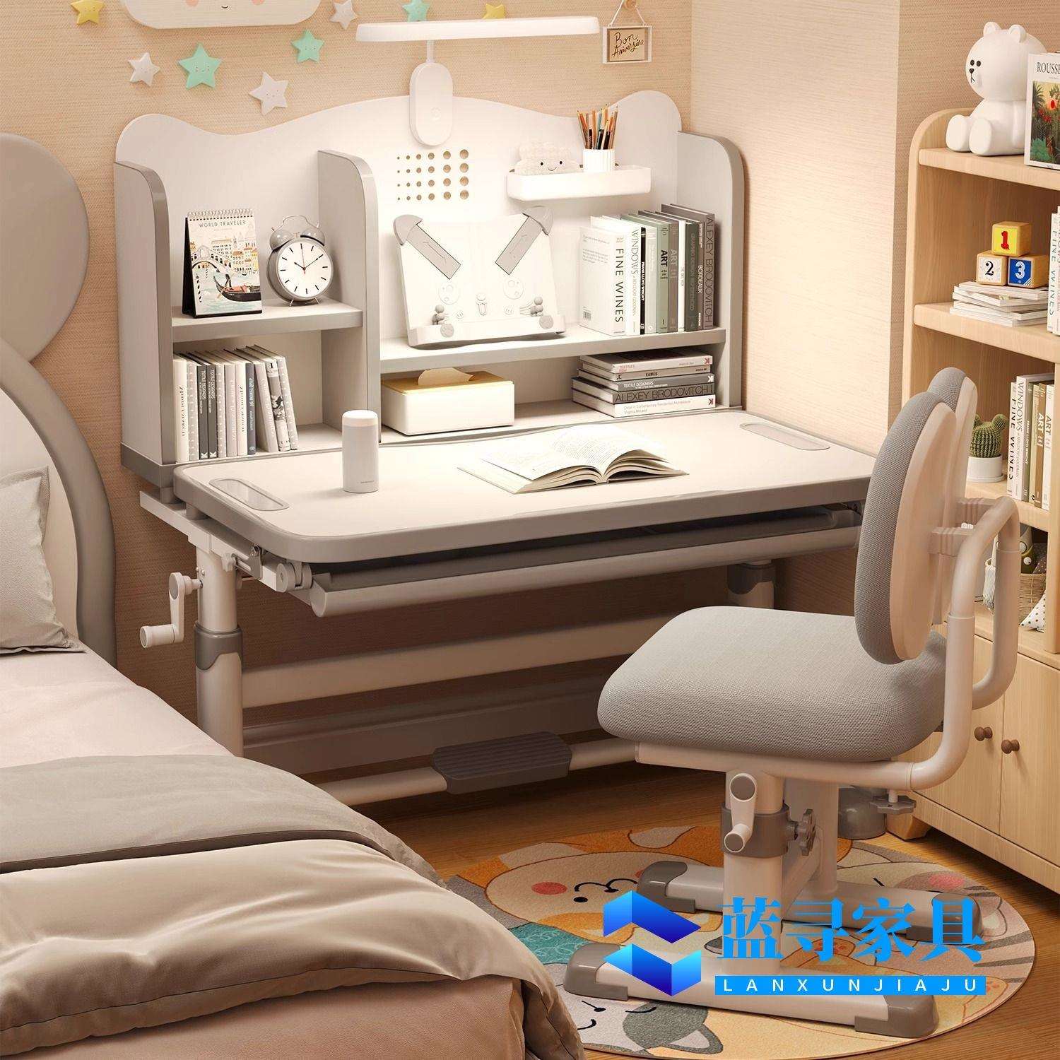 儿童学习桌小学生家用可升降桌椅套装写作业桌子宿舍电脑桌办公桌