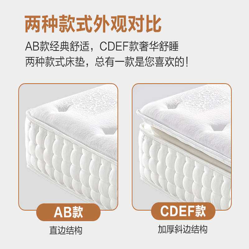 乳胶床垫软硬两用薄款16CM护脊家用软垫20CM席梦思静音弹簧床垫