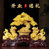 貔貅发财树摆件家居客厅玄关酒柜电视柜摆设公司店铺乔迁开业礼物
