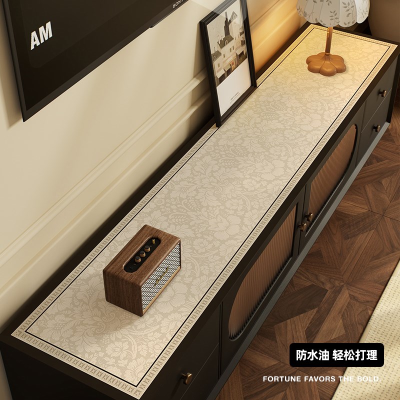餐边柜电视c柜桌垫台面保护垫轻奢高级感免洗桌布防水防油隔热防