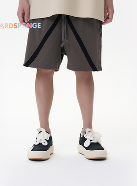 HARDSPONGE小三角短裤男女同款运动休闲裤2024年新款拼接两穿裤