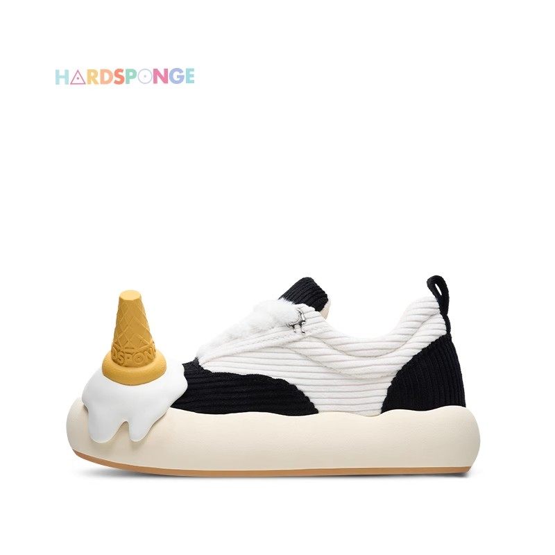 HARDSPONGE【严浩翔同款】冰淇淋帆布鞋男女同款厚底板鞋低帮鞋