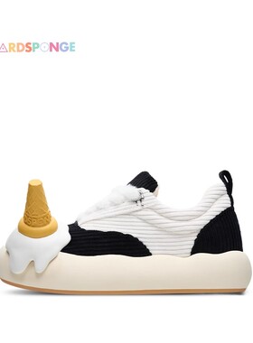 HARDSPONGE【严浩翔同款】冰淇淋帆布鞋男女同款厚底板鞋低帮鞋