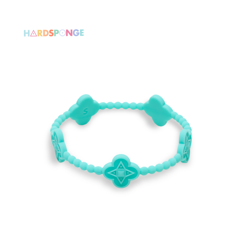 Hardsponge明星同款四叶草硅胶运动手环原创设计学生情侣款手腕带