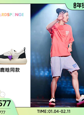 HARDSPONGE【鹿晗同款】多巴胺小怪兽帆布鞋百搭低帮板鞋男女同款