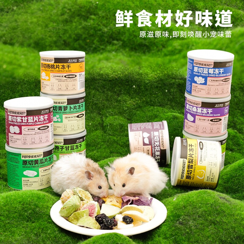 瑞贝斯兔子龙猫冻干零食无添加水果蔬菜健康营养仓鼠零食营养冻干