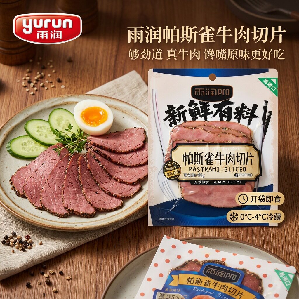 雨润五香酱卤牛肉25克便携装轻脂速食新鲜能量零食馋嘴好吃五香味
