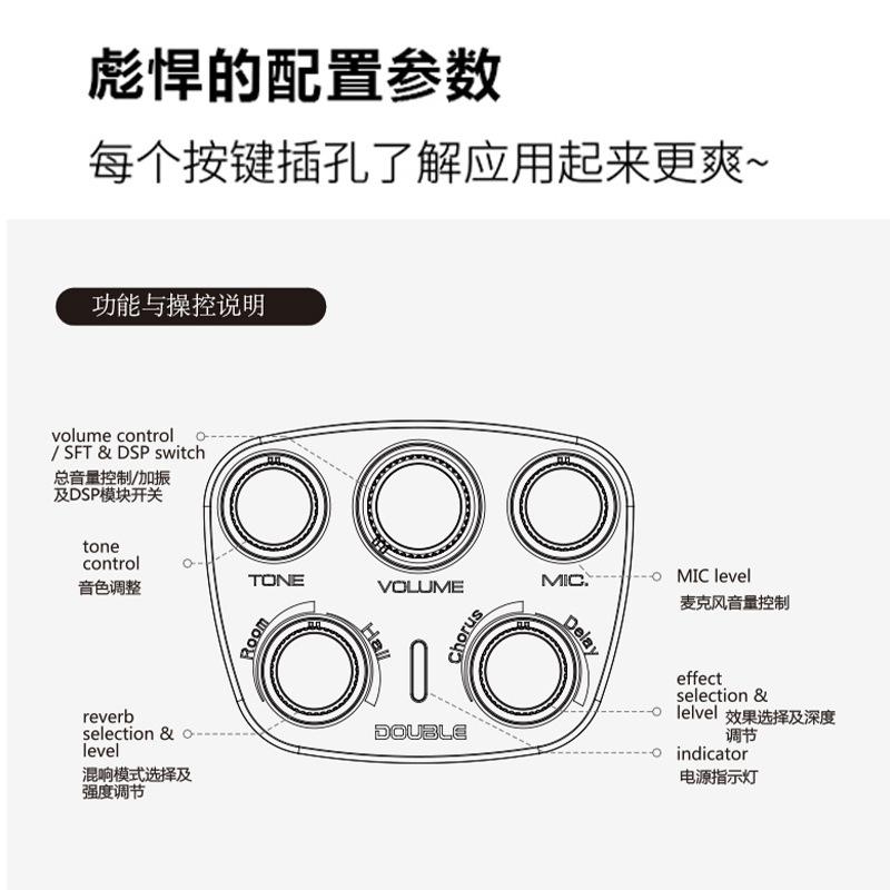 DOUBLE拾音器S1古典共振木吉他民谣加震吉他音孔拾音器免安装pro