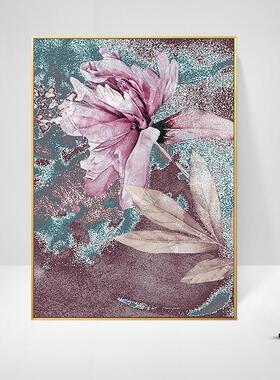 抽象多副白色粉色花卉艺术酒店样板房画廊走廊装修挂画喷绘画