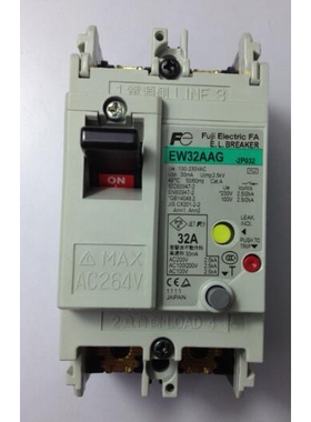 EW32AAG 2P 32A 30A 20A 15A 10A 5A 3A富士漏电断路器EW50AAG 2P