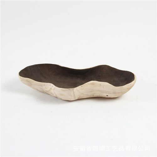 手工制作烧桐木复古工艺托盘摆件田园温馨家居民宿酒店装饰品木艺