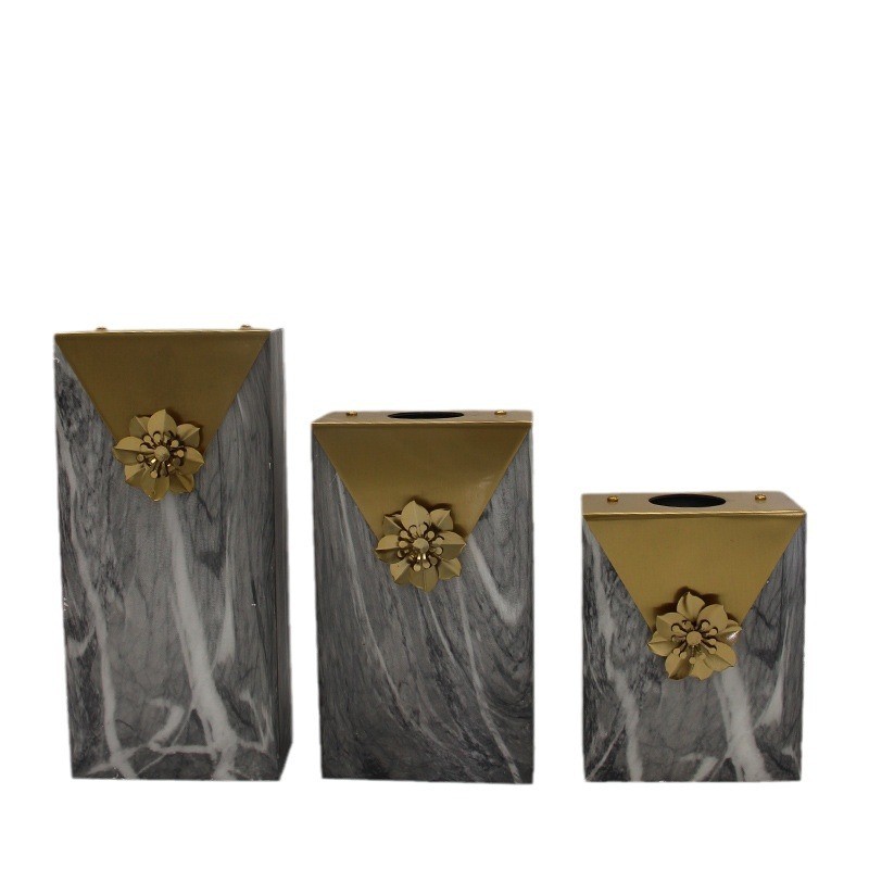 仿大理石+仿古铜 插花器皿