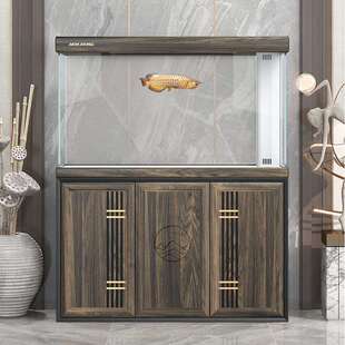 闽江鱼缸水族箱大型客厅家用落地免换水超白底滤龙鱼缸热带鱼