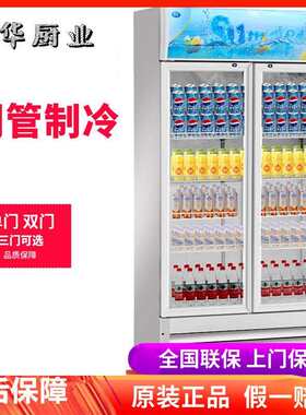 奥华展示柜冷藏柜商用保鲜单门冷饮料柜立式双开门啤酒冰柜