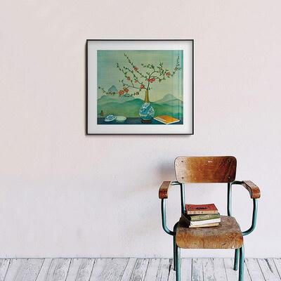 越南仕女图装饰画Mai Trung Thu中国风新中式茶室少女梅忠恕挂画