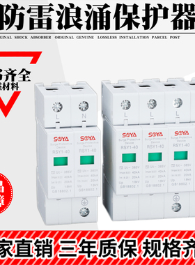 光伏配电箱专用浪涌保护器2P20KA40KA单相220V防雷装置电涌