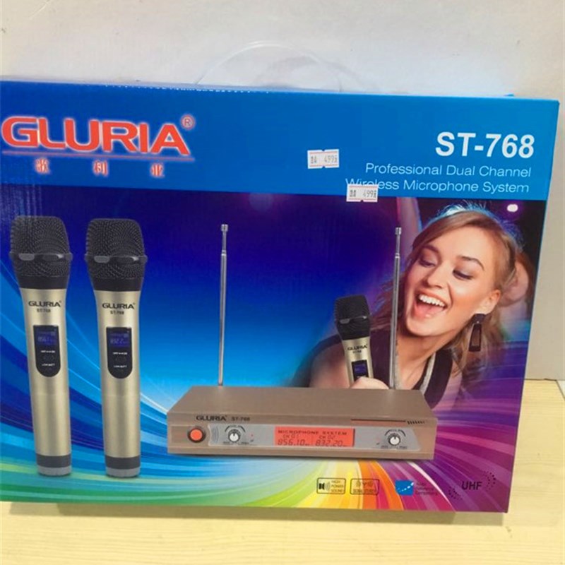 歌利亚全金属5号手持一拖二无线话筒KTV专用麦克风会议家用婚庆麦