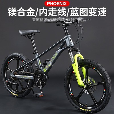 凤凰儿童山地自行车20/22寸镁合金变速男女青少年代步学生单车