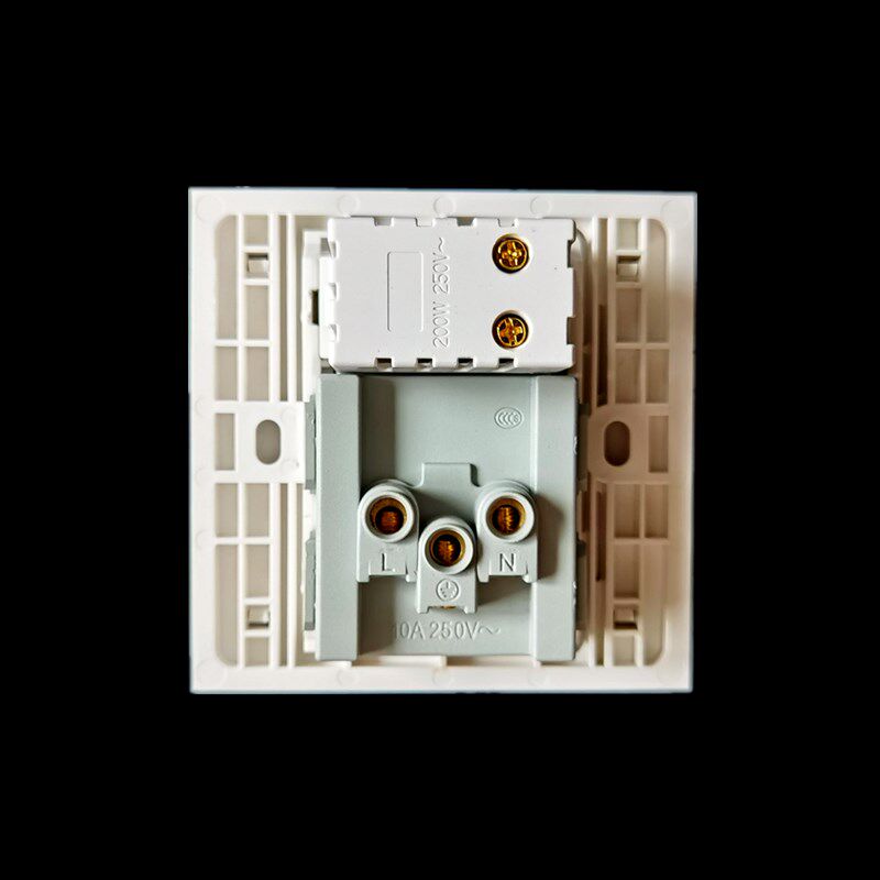 86型一位调速风扇开关+五孔电源插座调速带开关五眼墙壁插座面板