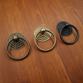 复古中式 单孔拉手纯铜拉环柜门抽屉实木门仿古铜大门把手可对接装