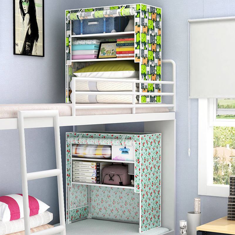 简易床上衣柜宿舍神器创意大学生寝室收纳上铺下铺床头置物储物架