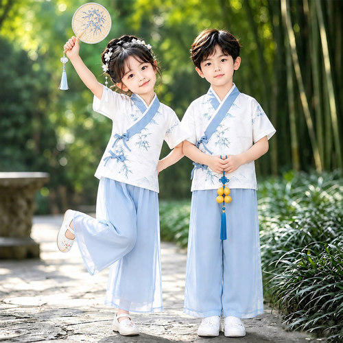 儿童中国风演出服古风国学唐装