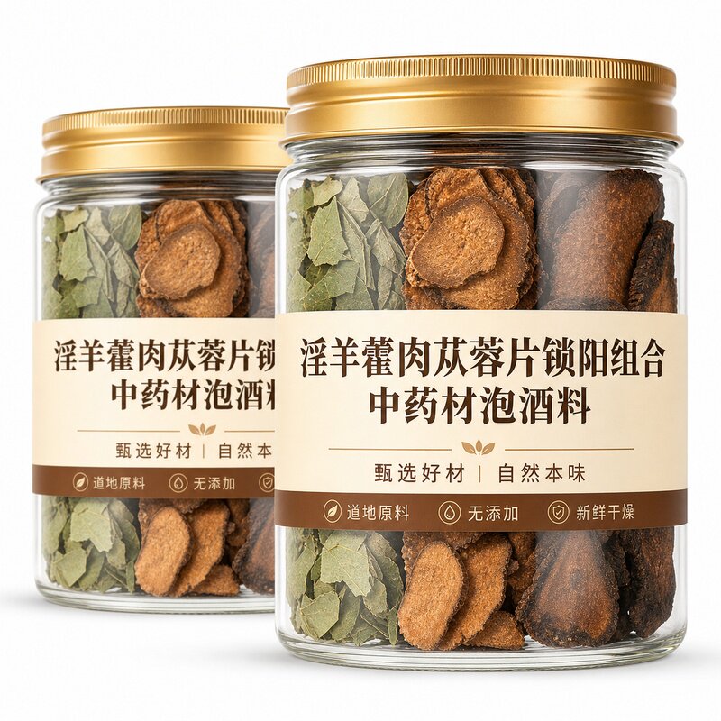 淫羊藿肉苁蓉片锁阳枸杞黄精菟丝子玛咖五宝茶淫羊霍中药材泡酒料