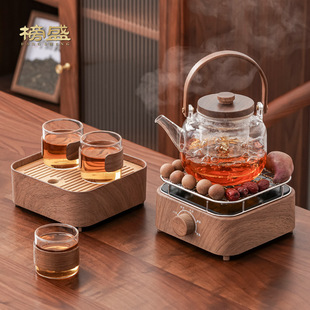 榜盛围炉煮茶器2025新款家用室内电陶炉煮茶壶小型电热煮茶炉全套