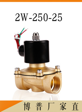 2W-250-25  常闭型 进水电磁阀 G1寸黄铜内螺纹 BOPU厂家
