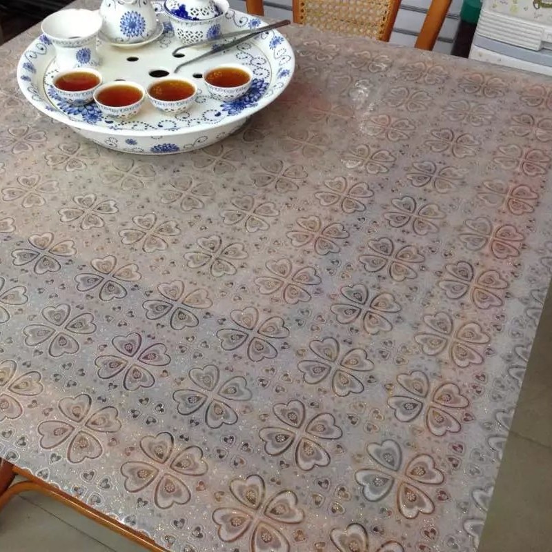 防水防油餐桌布烫金压花台布压纹简约餐台垫茶几垫可洗可裁剪桌垫