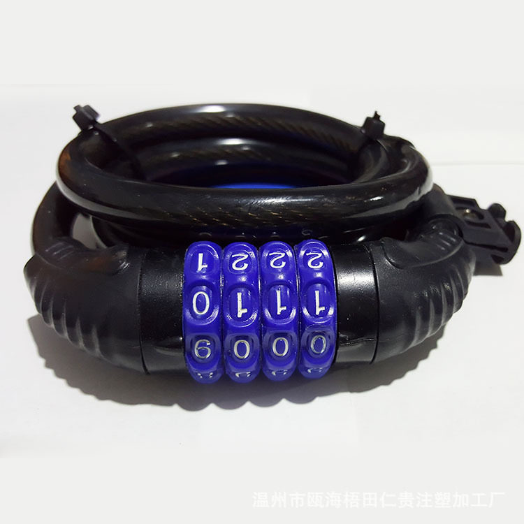 圆头四位密码锁4018彩色锌合金数字自行车密码锁可加工定 制
