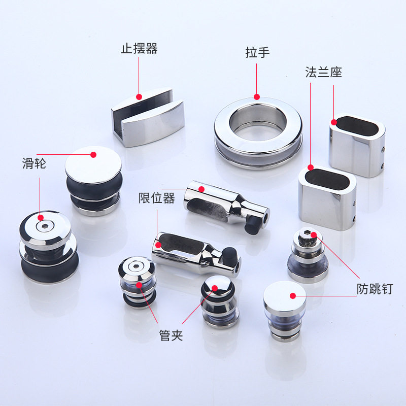 希比信不锈钢玻璃移门配件静音滑轮推拉门吊轮吊趟门五金厂家直供
