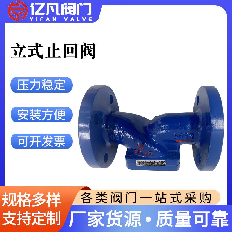 铸钢衬氟立式止回阀YFHC44X-16C防腐耐酸耐碱碳钢逆止阀化工管道