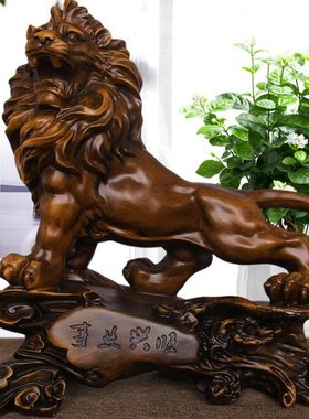 北欧创意狮子摆件家居饰品办公桌书房酒柜客厅装饰品简约摆设礼物