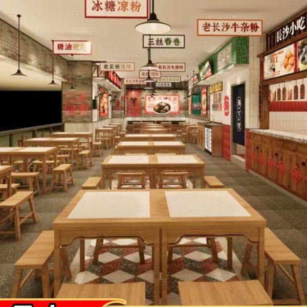 岩板小吃店桌椅橡木桌子板凳新中式八仙桌商用饭店面馆餐桌火锅桌,住宅家具,岩板餐桌,淘宝优惠券,粉丝福利购,淘宝优惠卷