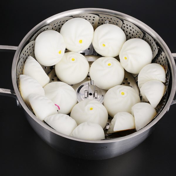 不锈钢蒸笼折叠百变伸缩蒸笼蒸格架电饭锅饭煲隔水蒸屉小迷你家用图片