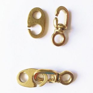 船用旗钩滑轮组国际信号旗挂扣铜旗钩防锈滑轮钩铜卡环IMPA371581