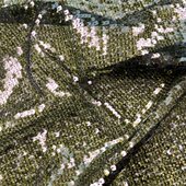 异形亮片时装 春季 上新双色乱网方块亮片面料 舞台服布料