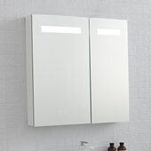 曼德芬 浴室镜柜卫生间智能镜子触摸开关挂墙式 收纳柜储物柜