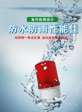 LED声光报警器12V24V2转0V旋2式爆闪LT灯-1101J闪光警示警报E可调