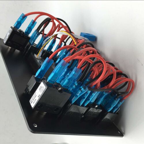 车船舶防装改水10个开关组合面板翘板i关 5P开n脚ON-OFF双蓝灯MQ