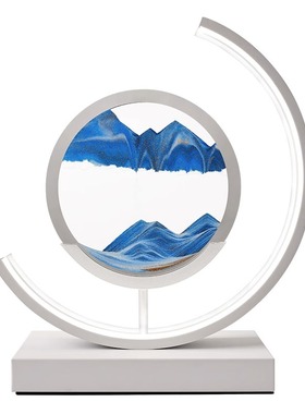 流沙画沙漏台灯桌面装饰摆饰解压智能充电触控调光生日礼物小夜灯