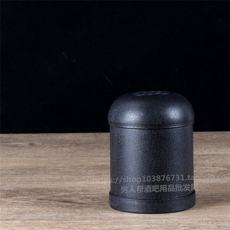 骰盅双钱直筒黑色盅骰盅手动筛盅筛盅色盅骰子酒吧KTV娱乐用品