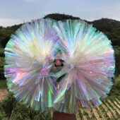 拉拉操花球啦啦队手拿花手柄花小学生比赛专业儿童拉拉队手花彩球