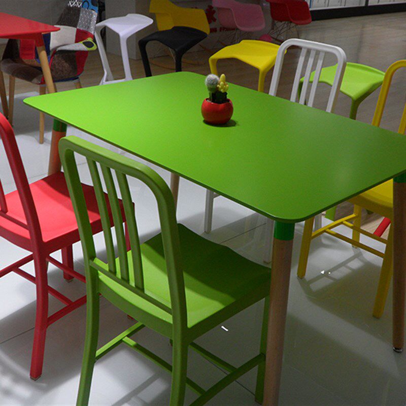 现代简约实木伊姆斯方桌时尚餐桌长桌洽谈桌会议桌子