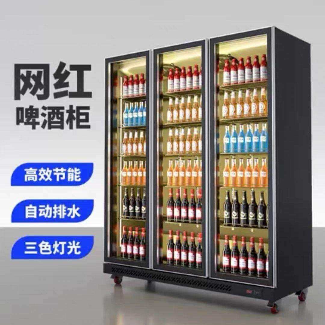 网红柜酒水展示柜饮料冷藏保鲜柜双门啤酒柜酒吧三门冰柜商用冰箱