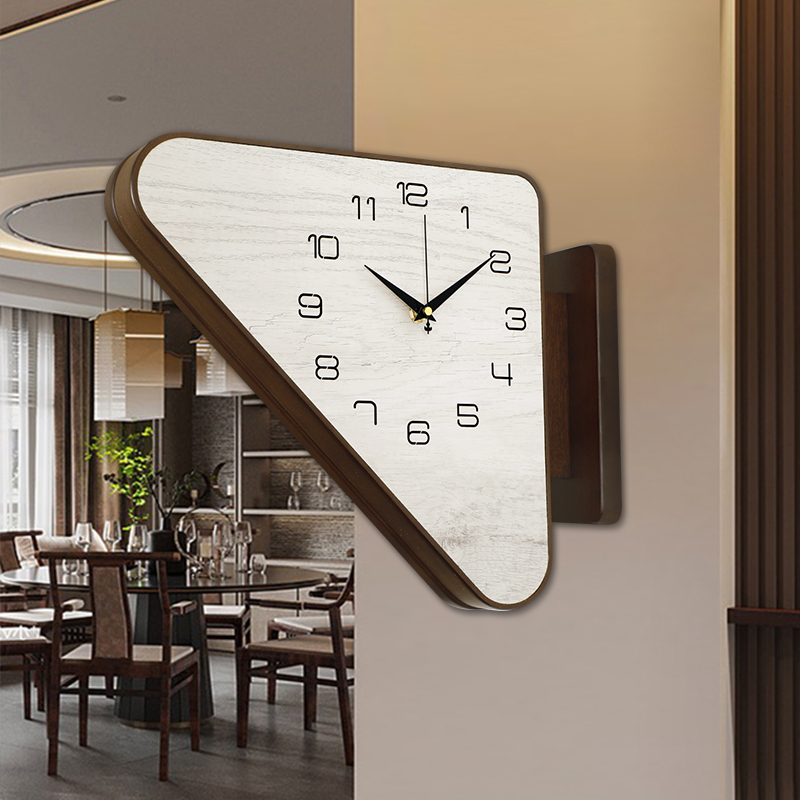 2024新中式双面挂钟创意客厅A挂墙时钟表两面个性时尚现代简约挂