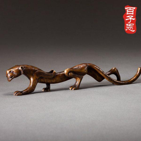 走虎笔架 铜器 笔搁 文房铜器 书房用品 中国艺术 实用收藏把玩