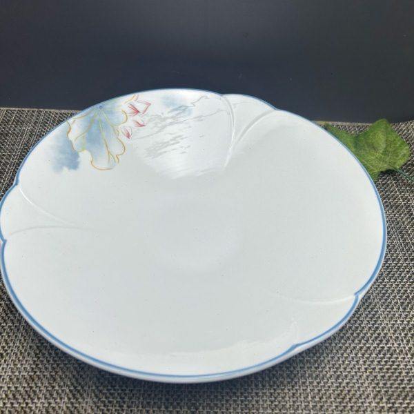 陶瓷花边盘子高级感碗碟家用好看餐具菜盘简约汤盘餐盘深盘西餐盘,厨房/烹饪用具,配菜/备菜盘,淘宝优惠券,粉丝福利购,淘宝优惠卷